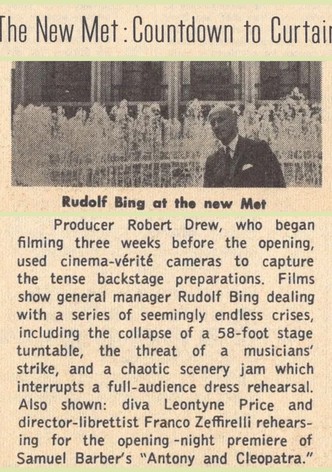 The New Met: Countdown to Curtain