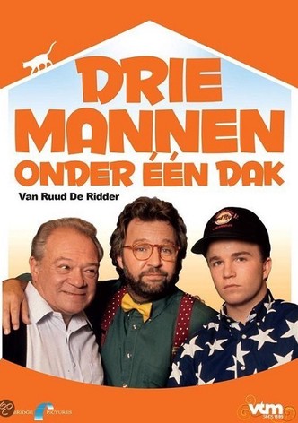 Drie mannen onder een dak