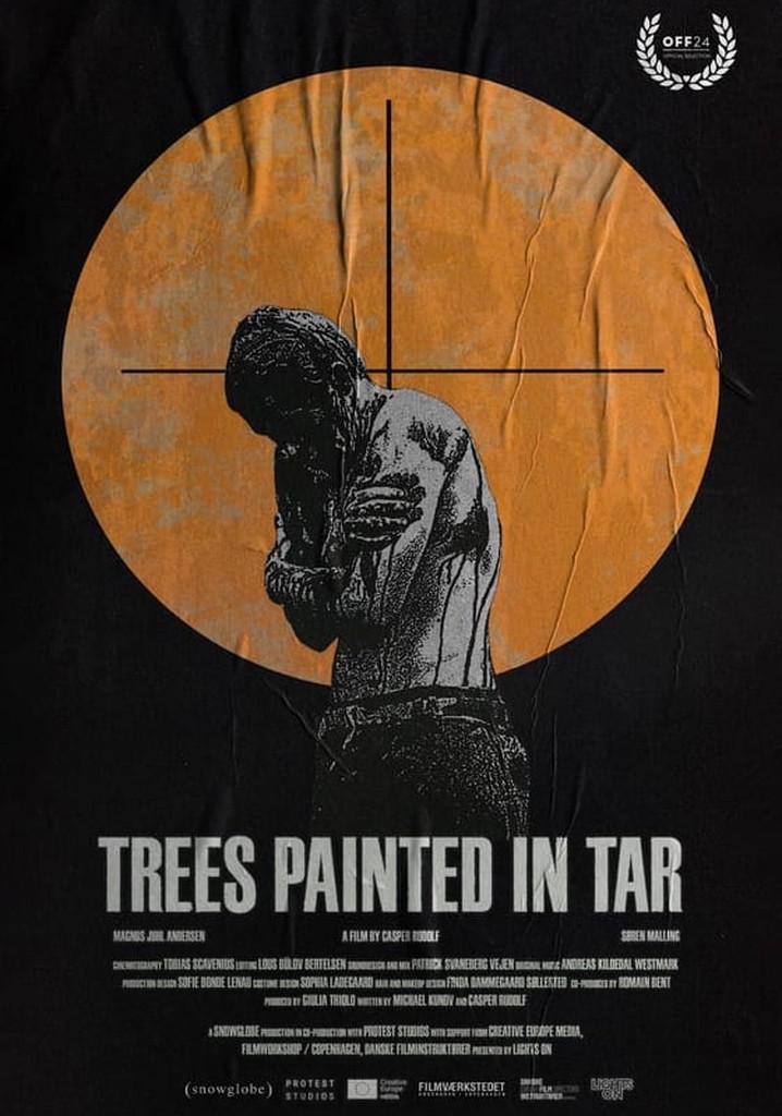 Trees Painted in Tar
