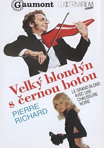 Velký blondýn s černou botou