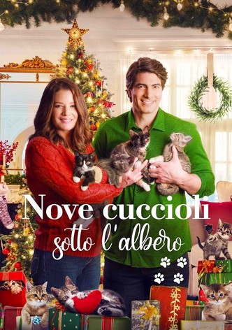 Nove cuccioli sotto l'albero