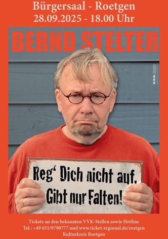 Reg' dich nicht auf, gibt nur Falten!