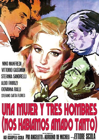 Una mujer y tres hombres