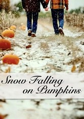 Snow Falling on Pumpkins