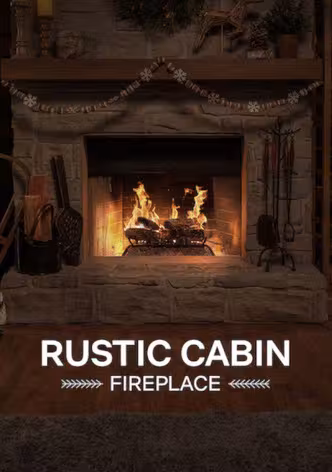 Rustic Cabin Fireplace afişi