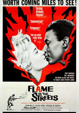 Flammes dans la rue